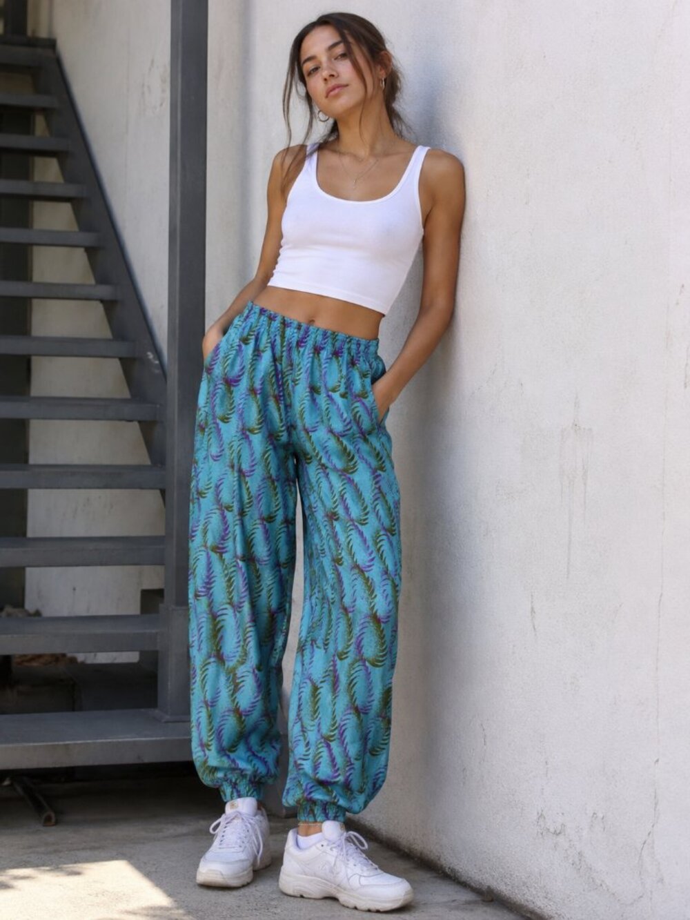 Vintage Nike Elite 90s Pants Baggy Joggers Medium Blue Abstract Print 80s Retro